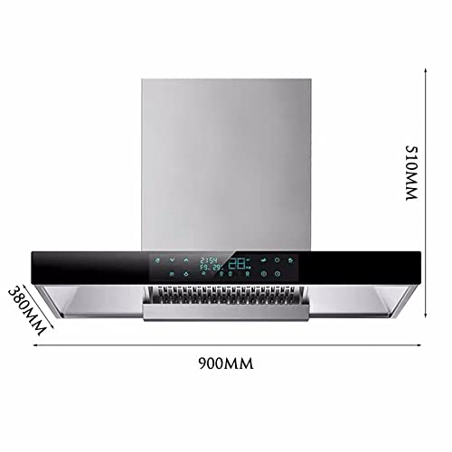 YHXJ Dunstabzugshaube, Wandabzugshaube Abzugshaube, Explosives Saugvolumen 28 M³/min, Automatische Reinigung, Infrarot Somatosensorisch