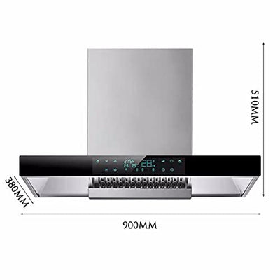 YHXJ Dunstabzugshaube, Wandabzugshaube Abzugshaube, Explosives Saugvolumen 28 M³/min, Automatische Reinigung, Infrarot Somatosensorisch