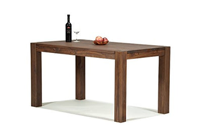 Esstisch 140x80cm Rio Bonito Farbton Cognac braun Pinie Massivholz geölt und gewachst Holz Tisch für Esszimmer Wohnzimmer Küche, Optional: passende Bänke und Ansteckplatten