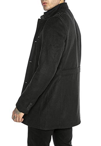 Redbridge Herren Mantel Winterjacke elegante Jacke Slim-Fit Transformable Schwarz XL