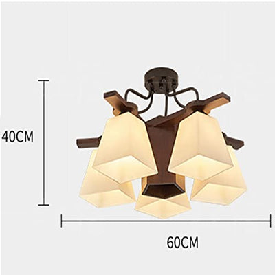 CEOLIGHT Deckenlampen im chinesischen Stil, Retro-Massivholzlampen, Wohnzimmerlampen, Holzkunst-Mahagonilampen, Arbeitszimmer-Esszimmer-Hauptschlafzimmerlampen