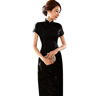 Kalaokei Cheongsam-Kleid, traditionelles Pflaumenblüten-Damenkleid, lang, chinesisch, Cheongsam, Brautjungfer-Abendkleid