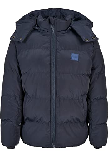 Urban Classics Jungen Boys Hooded Puffer Jacket Jacke, Navy, 122/128