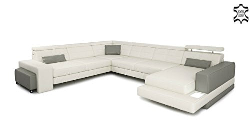 Bullhoff by Giovanni Capellini Ledersofa XXL Wohnlandschaft Leder Eck Sofa Couch Ledercouch Ecksofa U-Form mit LED-Licht Beleuchtung Designsofa Bayern