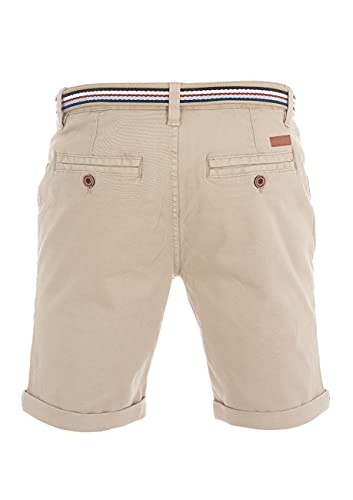 riverso Herren Chino Shorts RIVKlaas Regular Fit Gürtel Bermuda Kurze Hose Sommer Short 98% Baumwolle Beige w30, Größe:W 30, Farbe:Middle Beige (20300)