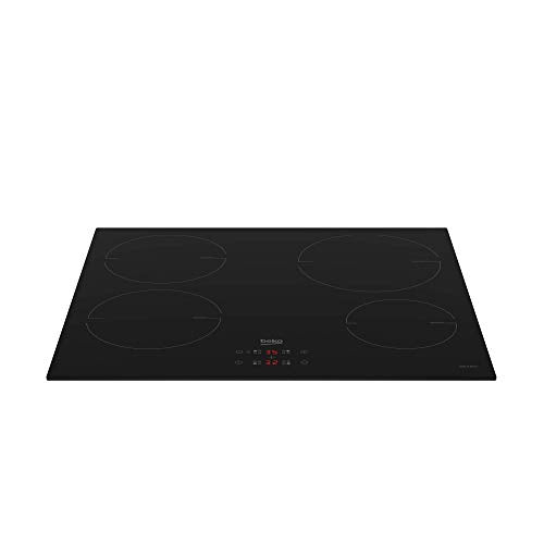 Beko BBSM12340X Einbau-Backofen-Set, zwei autarke Geräte: Induktionskochfeld mit 4 Kochzonen, Backofen mit 8 Heizarten, 72 l Garraum-Volumen, Kindersicherung, Sensortasten, Schwarz/Edelstahl