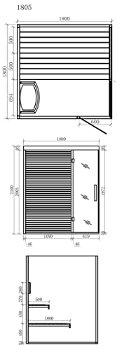 AWT Sauna E1805 Pinienholz/180x180/8kW Vega