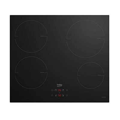 Beko BBSM12340X Einbau-Backofen-Set, zwei autarke Geräte: Induktionskochfeld mit 4 Kochzonen, Backofen mit 8 Heizarten, 72 l Garraum-Volumen, Kindersicherung, Sensortasten, Schwarz/Edelstahl