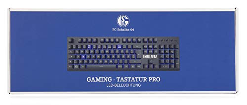 snakebyte S04 Pro Gaming Tastatur (PC) - Offiziell lizenzierte FC Schalke 04 Pro Gaming Tastatur / 26 Tasten Anti-Ghosting / 10 Mio Tastenanschläge / LED-Beleuchtung (7 Farben) / QWERTZ - DE Layout