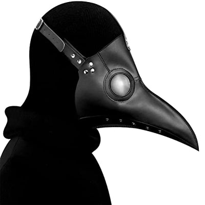 Hearthxy 10 Pcs Arzt Vogel Halloween Deko - Halloween Plague Doctor Black Bird Long Nose Beak Party Supplies | Steampunk-Kostüme aus PU-Leder mit Langer Nase