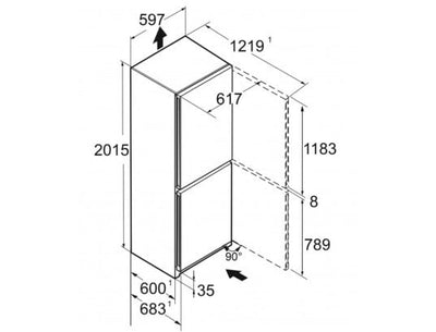 LIEBHERR CNSDC5723-20 Kühlschrank mit Gefrierfach