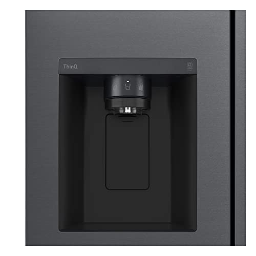 LG Electronics GSLV71MCLE Side-by-Side mit EIS-, Crushed Ice- und Wasserspender | 635 Liter Kapazität | Interner Wassertank 4L | Matt Black Steel