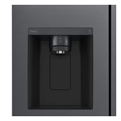 LG Electronics GSLV71MCLE Side-by-Side mit EIS-, Crushed Ice- und Wasserspender | 635 Liter Kapazität | Interner Wassertank 4L | Matt Black Steel