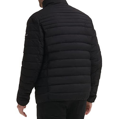 Calvin Klein Herren Packable Down Jacke, Schwarz Stretch, X-Large