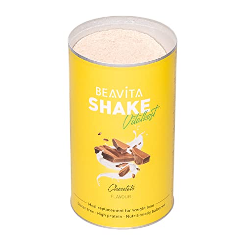 BEAVITA Vitalkost Diät-Shake Schokolade (500g) - Diät Shakes zum Abnehmen - vitamin- und nährstoffreicher Mahlzeitersatz mit Eiweiss Protein Pulver Schokolade - glutenfreier Protein shake zum abnehmen