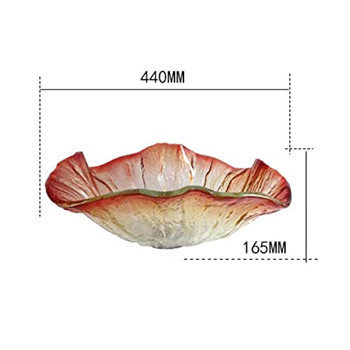 Gehärtetes neues Badezimmer-Glaswaschbecken, kreatives kristallglasiertes Kunstbecken, Blumenform, Glaswaschbecken, Waschbecken