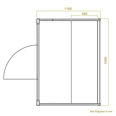 Artsauna Saunakabine Tampere mit 4,5 KW Ofen — Sauna 150 x 110 x 190 cm mit Glasfront, LED-Beleuchtung, Thermometer & Sanduhr — Kabine aus Hemlockholz