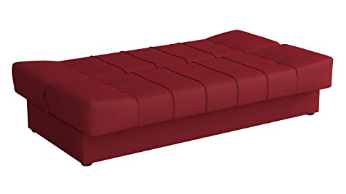 Schlafsofa Sonik mit Bettkasten, Couch mit Schlaffunktion, 3 Sitzer Sofa, Bettsofa, Farbauswahl, Polstersofa, Schlafsofa, Couchgarnitur (Chester 18)