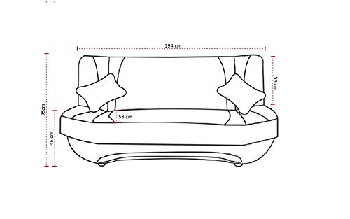 Sofa mit Schlaffunktion und Bettkasten, Couch für Wohnzimmer, Schlafsofa Federkern Sofagarnitur Polstersofa Wohnlandschaft mit Bettfunktion - Feba (Schwarz+Blau (Alova 04+Alova 29))