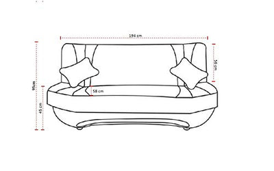 Sofa mit Schlaffunktion und Bettkasten, Couch für Wohnzimmer, Schlafsofa Federkern Sofagarnitur Polstersofa Wohnlandschaft mit Bettfunktion - Feba (Schwarz+Blau (Alova 04+Alova 29))