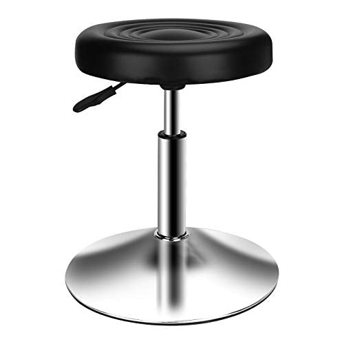 QiCheng&LYS Bürohocker Sitzhöhenverstellung 40-53 cm,Arbeitshocker, Ergonomischer Sitzhocker,für Büroarbeit Theke Küche und Zuhause (Black)