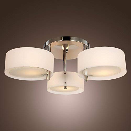 Saint Mossi 3 Light kronuchter modern,Deckenleuchte mit Acryl,Lampen für Schlafzimmer,Wohnzimmer,Esszimmer,H23cm x D64cm