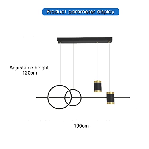 LED Pendelleuchten Esstisch Dimmbar Hängeleuchte mit Fernbedienung Esstischlampe Sternenhimmel Design Hängelampe Wohnzimmer Höhenverstellbar Modern Kreativität Esszimmer Küche Bar kronleuchter 100cm