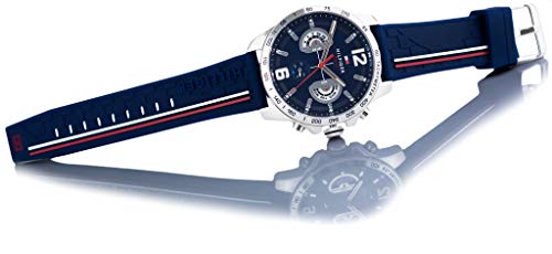 Tommy Hilfiger Unisex Multi Zifferblatt Quarz Uhr mit Silikon Armband 1791476