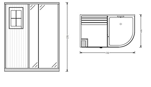 XXL Luxus LED Dampfdusche + finnische Sauna Kombi 170x100cm Tropenbrause Radio NEU 2021