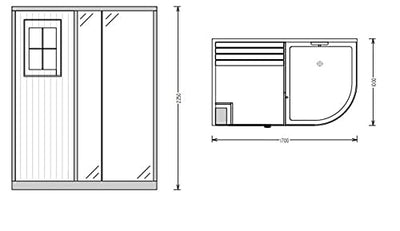 XXL Luxus LED Dampfdusche + finnische Sauna Kombi 170x100cm Tropenbrause Radio NEU 2021