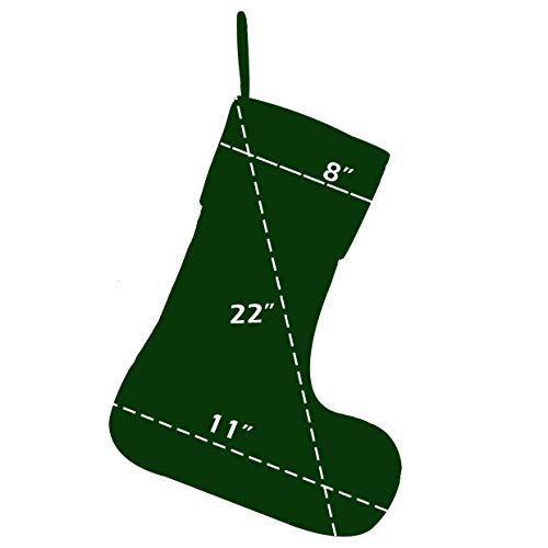 Weihnachtsstrumpf 2er Nikolausstrumpf Deko Kamin 2 Set Nikolausstiefel zum befüllen und aufhängen groß Ideale Weihnachtsdekoration Christmas Stockings Xmas Weihnachtsmann Rot Grün