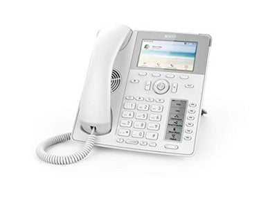 Snom D785 IP Telefon, SIP Tischtelefon Farbe + SmartScreen, 12 SIP-Identitäten, Sensorhakenschalter, Bluetooth, USB, 48 selbstbeschriftende Schlüssel (12 physische), Weiß, 00004392