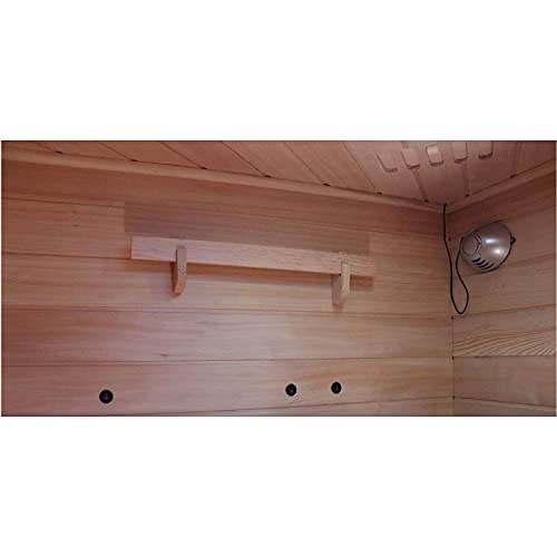 Dewello Infrarotkabine LAKEFIELD 140x140 DUAL-Therm für 1-2 Personen aus Hemlock Holz mit Vollspektrumstrahler