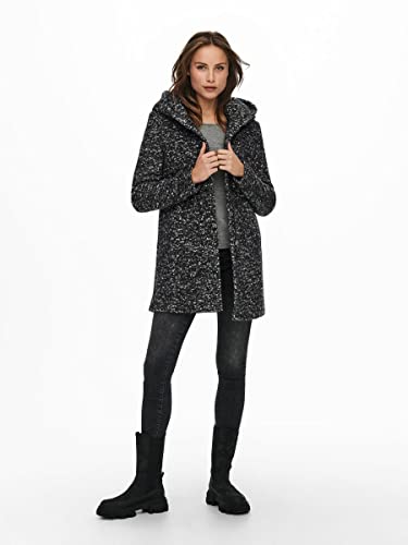 ONLY Womens ONLNEWSEDONA Wool Coat CC OTW Jacke, Schwarz, X-Small