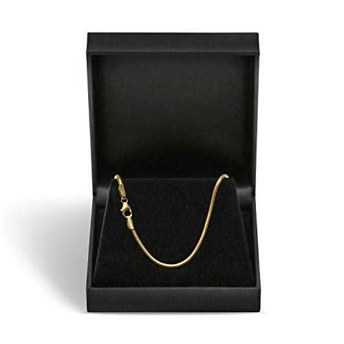 EDELIND Goldkette Damen Herren 750 Gold 1.9 mm Länge 90cm Schlangenkette Gelbgold Kette Echt Gold Halskette mit Schmuck Geschenk Box Made in Germany