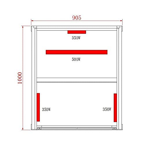 Infrarotkabine 90 x 100 x 195 cm für 1 Person aus Hemlock Holz mit 4 Vollspektrumstrahler | Infrarotsauna mit ergonomischer Rückenlehne | Wärmekabine mit Farblichttherapie