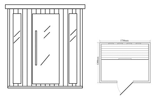 XXL Luxus LED Infrarotsauna Infrarotkabine-Wärmekabine Sauna +Radio USB MP3.