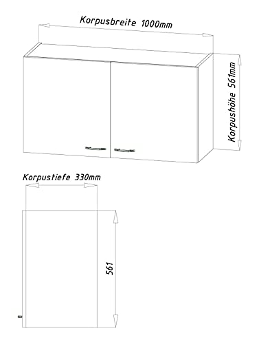 Kuchenzeile Miniküche Küche Küchenzeile Küchenblock Single Pantryküche 100 cm Weiß