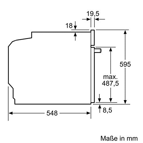 Neff B5CCH7AN0 Einbau-Backofen N50 / 60 cm / A+ / 71 l / Edelstahl / Slide&Hide / Pyrolyse / 12 Betriebsarten