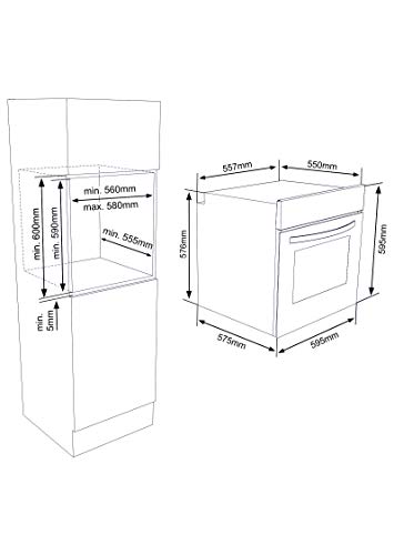 Sharp K-71V28IM2-EU Einbau Backofen / A / 78 L / 7 Beheizungsarten / Heißluft / Versenkbare Knebel / Pyrolytische Reinigung / Herausnehmbare Innenglastür / AntiFingerprint-Beschichtung / Edelstahl