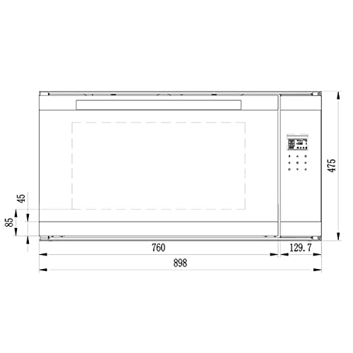 KKT KOLBE/Einbau-Backofen 90cm / 96L / 3,4kW / Drehspieß/Pizzafunktion/Grill/Umluft/Heißluft/Teleskopauszüge / EB9105ED