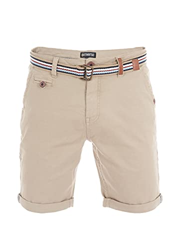 riverso Herren Chino Shorts RIVKlaas Regular Fit Gürtel Bermuda Kurze Hose Sommer Short 98% Baumwolle Beige w30, Größe:W 30, Farbe:Middle Beige (20300)