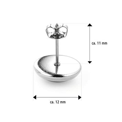 SCHMUCKZUCKER Damen Schmuck Motiv Tiefsee Edelstahl Türkis Silber Ohrringe Kette mit Anhänger Set Ohrstecker 12mm