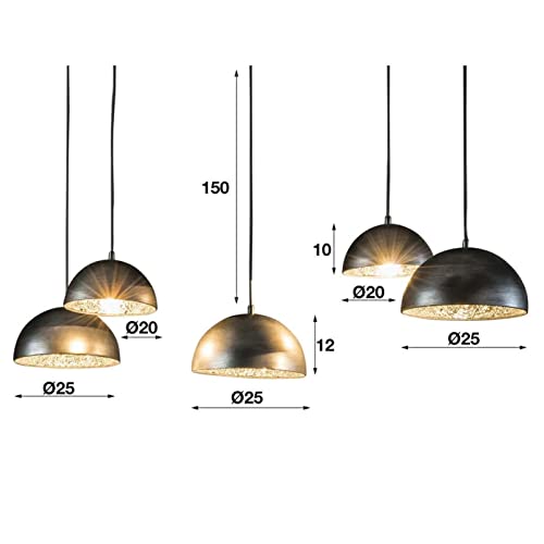 famlights Retro Deckenlampe Luna für Esstisch/Vintage Pendelleuchte/Esszimmerlampe industrial/Dimmbar Hängelampe Metall Esszimmer/Deckenleuchte Pendelleuchte Hängelampe Küche modern E27