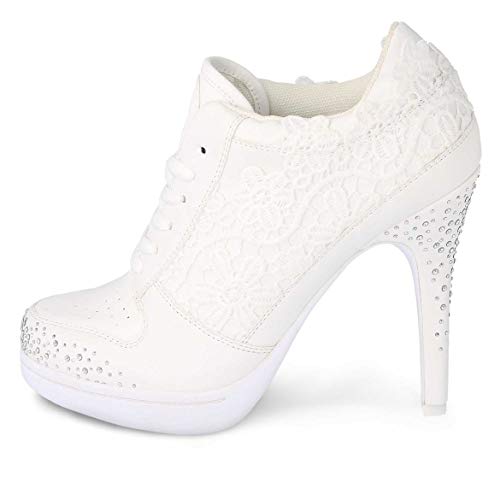 MISSY ROCKZ Yes I Rockz Sparkling White (8.5 cm, Numeric_35)