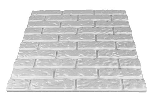 HEXIM 3D Wandpaneele, EPS Styropor weiß - 60x60cm Paneele Wandverkleidung - (Brick, 51,84m²) Wandverkleidung, Deckenpaneele