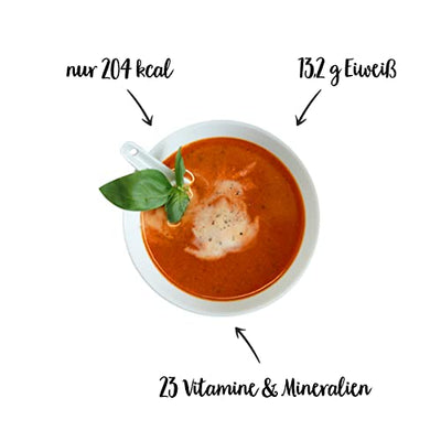 BEAVITA Diät Suppe Tomate (540g Dose) für 9 Suppen zum Abnehmen, nährstoffreicher Mahlzeitenersatz Shake, Kalorien sparen & Gewicht reduzieren mit Diät Shakes zum Abnehmen