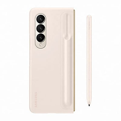 Samsung Galaxy Z Fold4 5G Mobiltelefon ohne SIM-Karte Android Klapp-Smartphone 512 GB, Beige & Standing Cover mit Pen EF-OF93P für das Galaxy Z Fold4 | Smartphone Cover