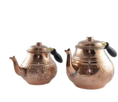 Teekanne Teekannen Teekanne Kupfer Handgemachte Tee Set Traditionelle türkische chinesische japanische Tee Kaffee Kessel Kessel Weihnachtsgeschenk Teapot (Color : Copper tea pot)