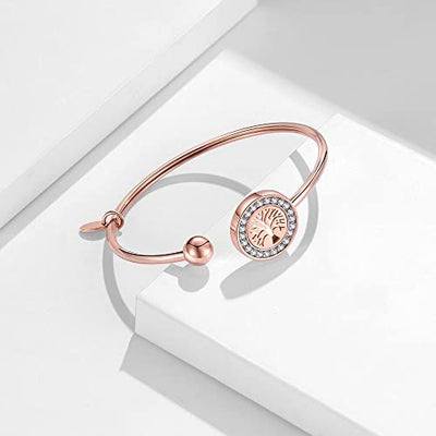 SIUMAL Armband Damen-Silber Rose Gold Baum des Lebens Armbänder Damen Schmuck